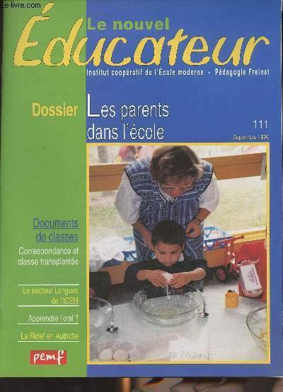 Le Nouvel Ducateur N Sept Les Parents Dans L Cole