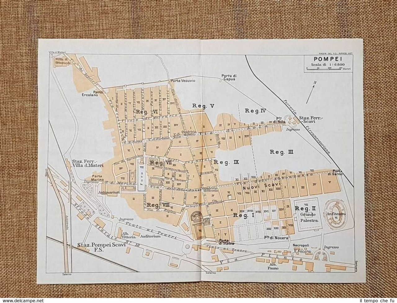 Carta Geografica Pianta O Piantina Del La Citt Di Pompei