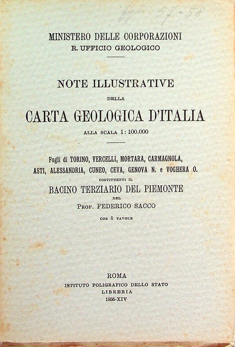 Note Illustrative Della Carta Geologica D Italia Alla Scala 1 100 000