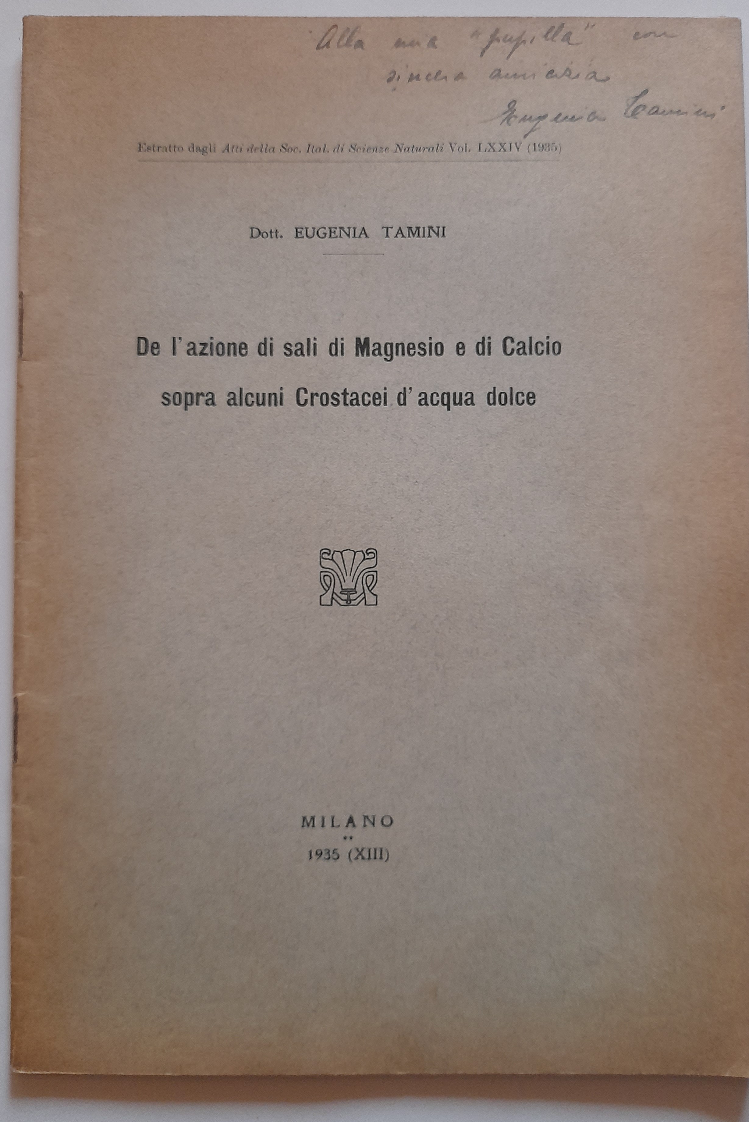 De l'azione di sali di Magnesio e di Calcio sopra …