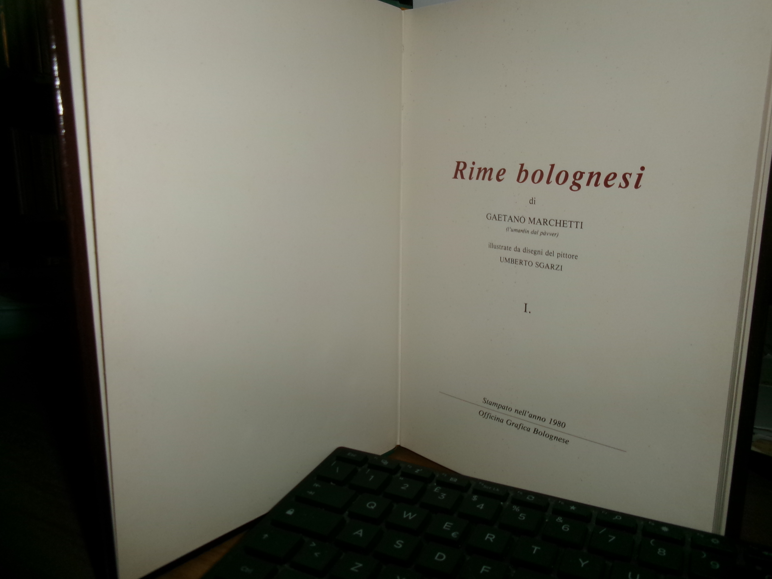Rime Bolognesi. I. GAETANO MARCHETTI 1980