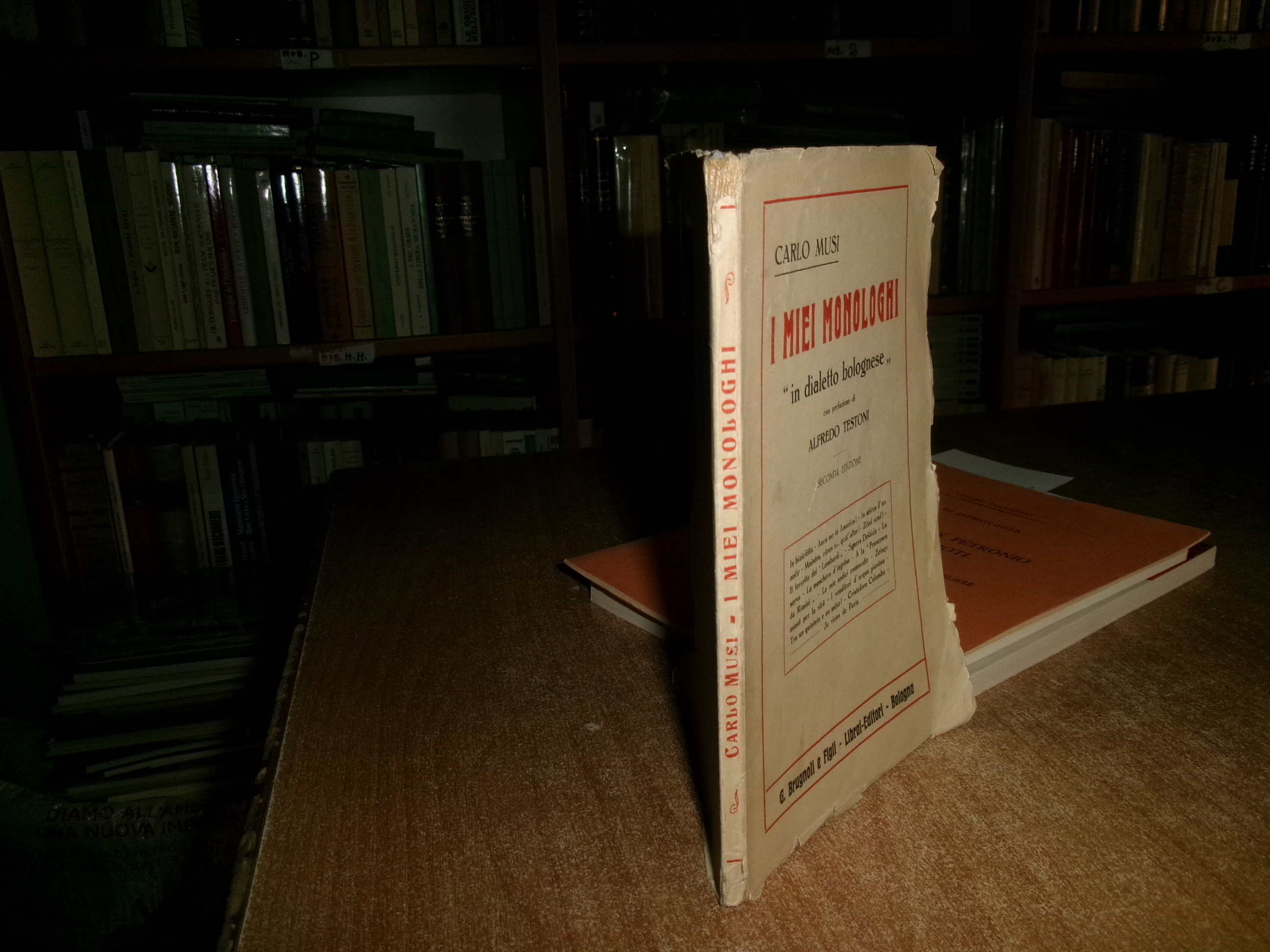 (Bologna) I MIEI MONOLOGHI "in dialetto bolognese" CARLO MUSI 1930