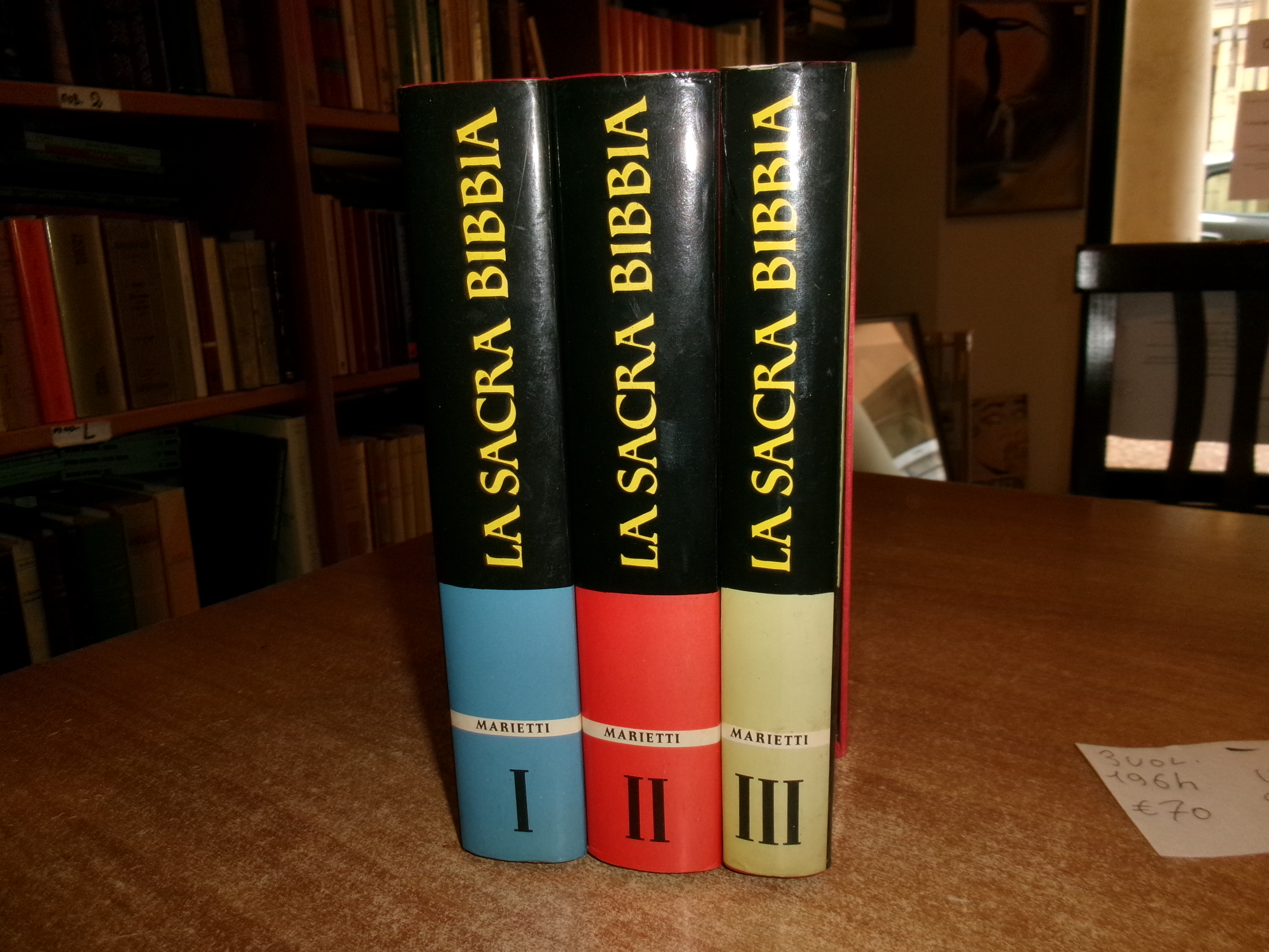 LA SACRA BIBBIA 3 volumi tradotto dai testi originali e …