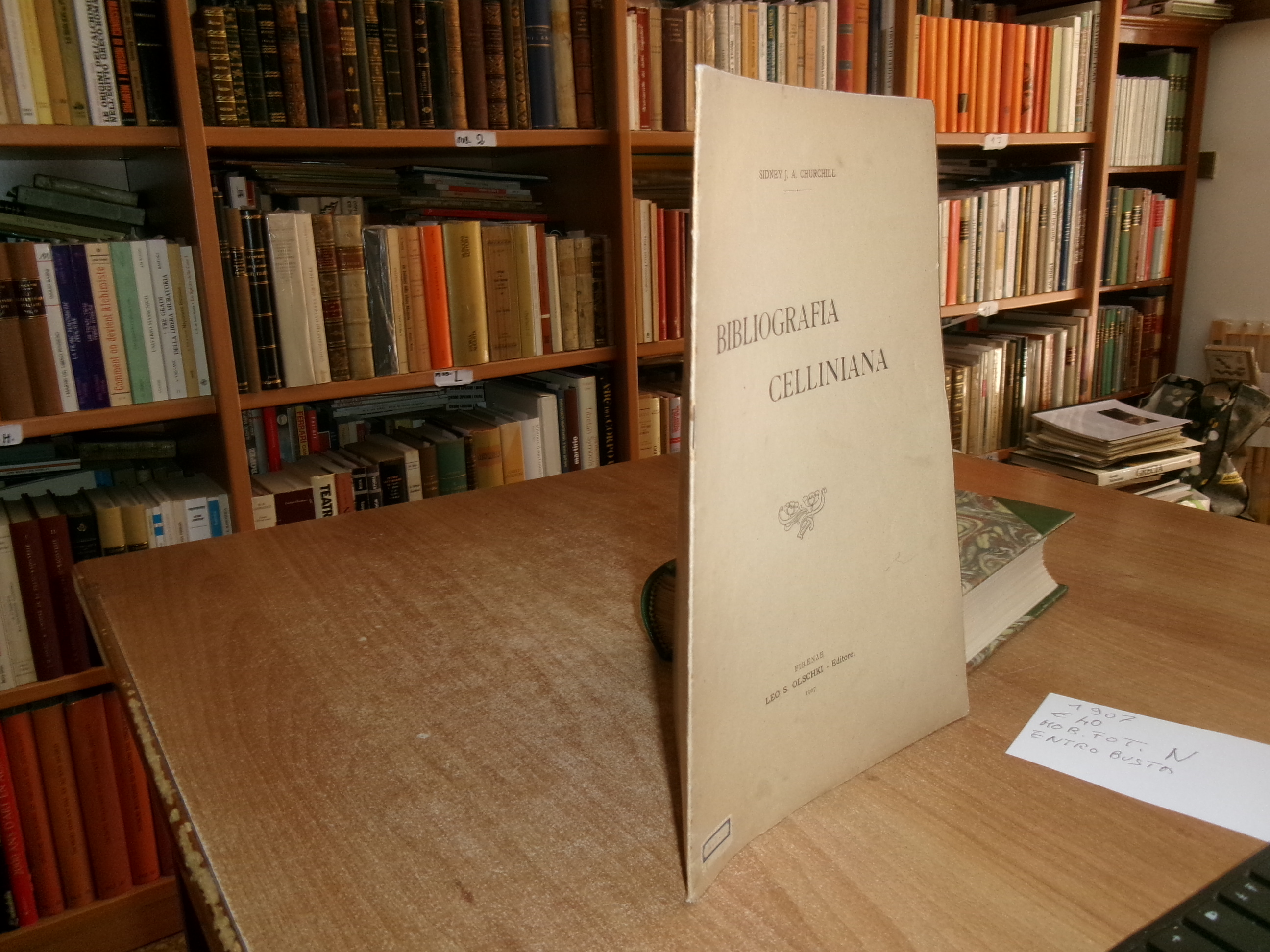 BIBLIOGRAFIA CELLINIANA. Sidney J. A. Churchil 1907