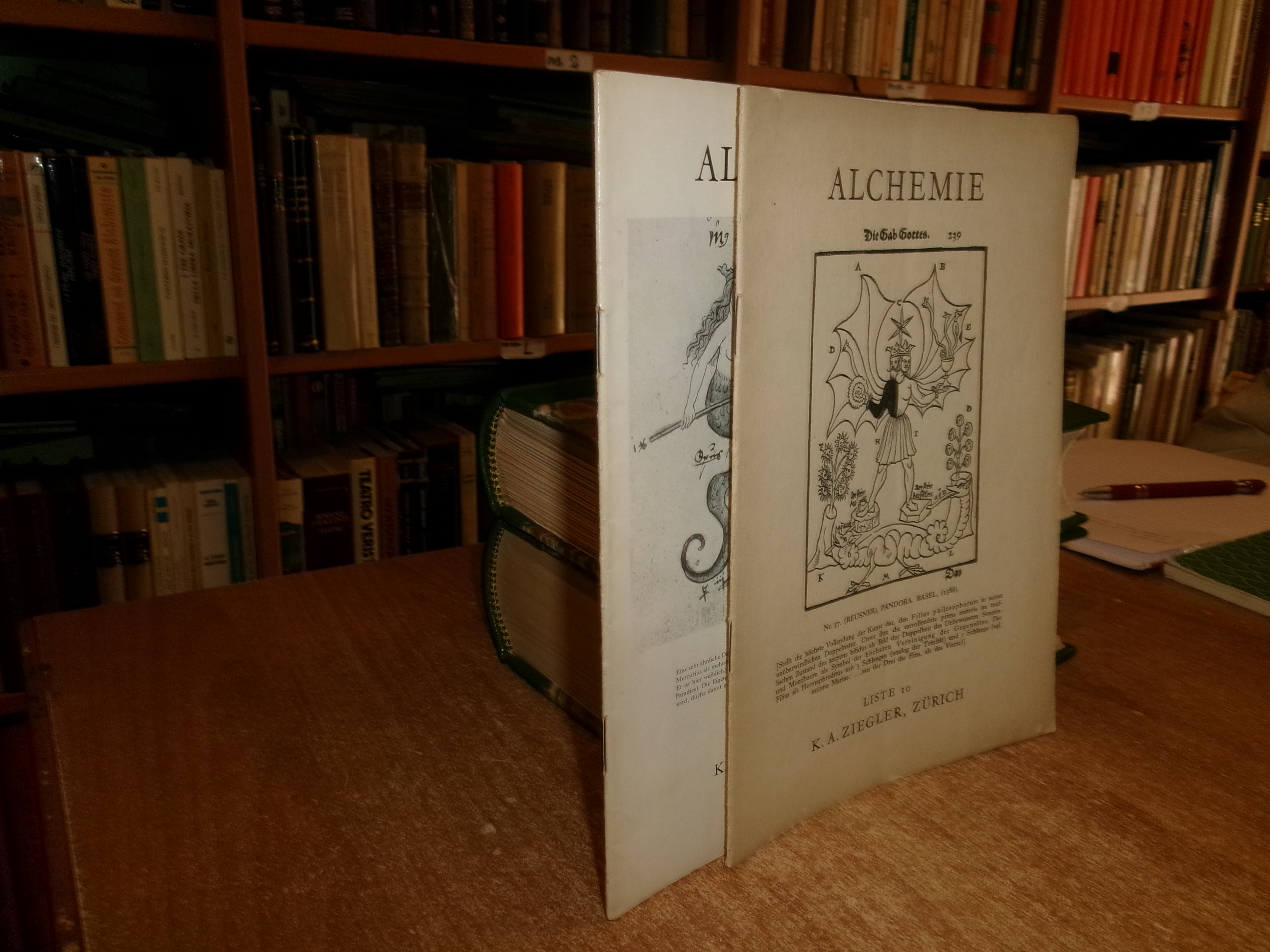 ALCHEMIE ALCHIMIA 2 cataloghi di K. A. ZIEGLER, ZURICH