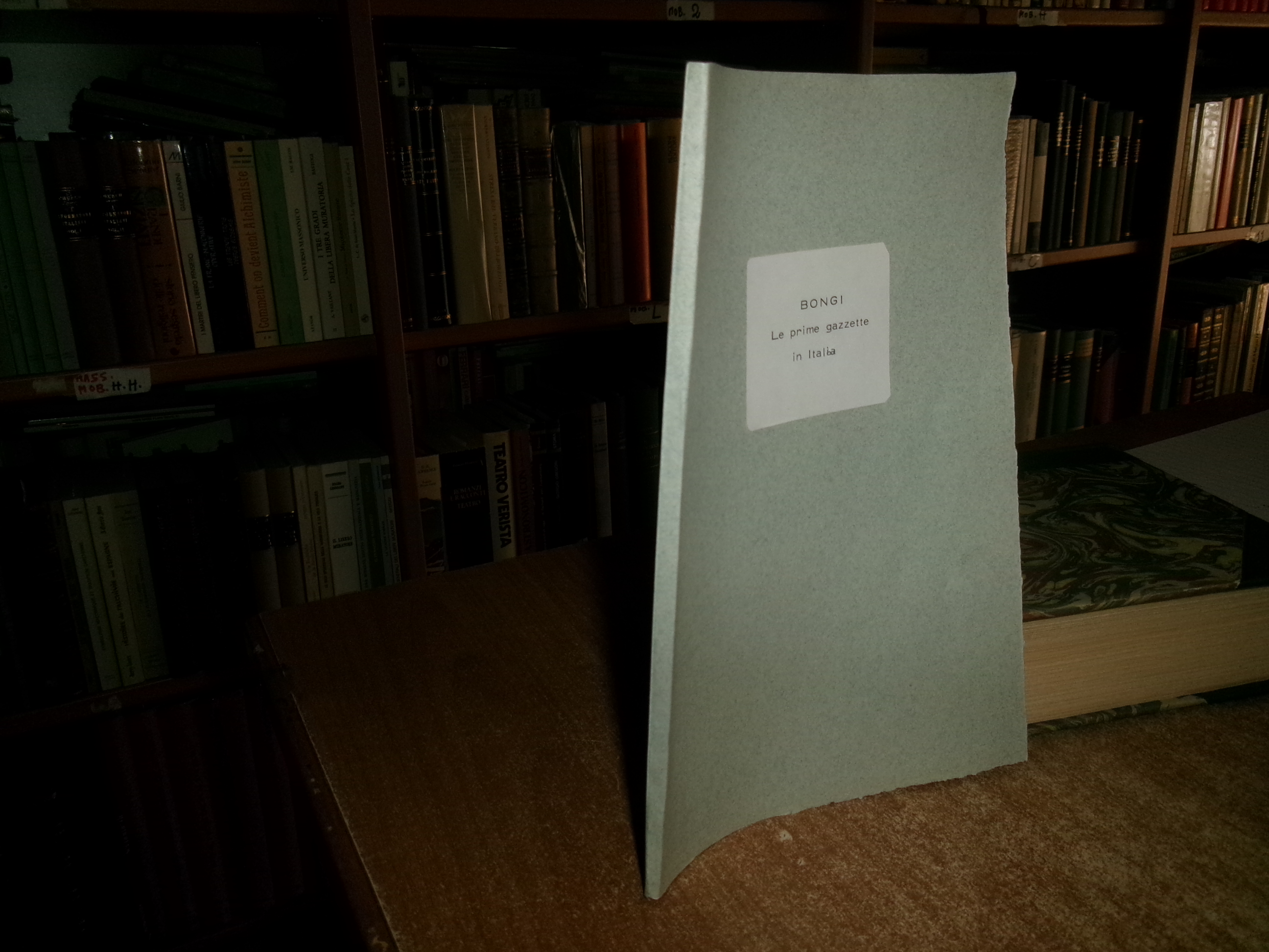 S. BONGI. Le prime Gazzette in Italia (estratto fotocopiato)