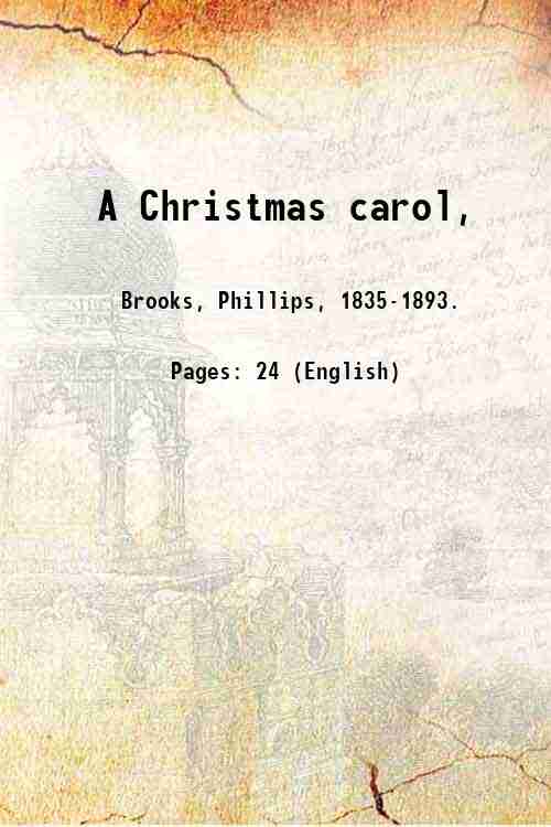 A Christmas carol, 1890