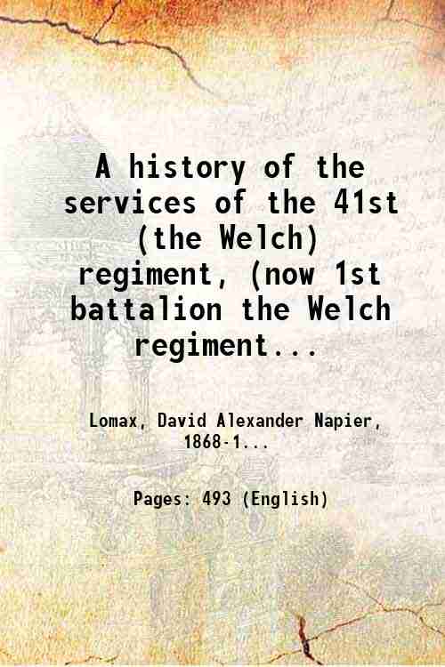 A history of the services of the 41st (the Welch) …