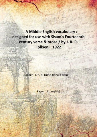 A Middle English vocabulary : designed for use with Sisam's …