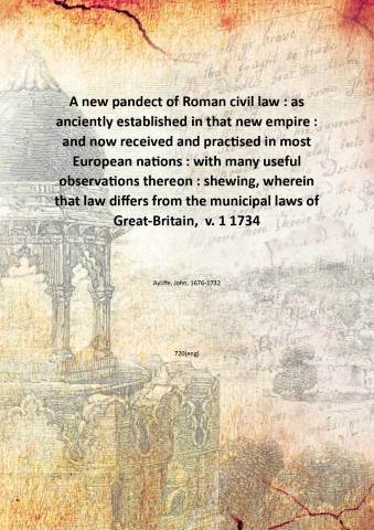 A new pandect of Roman civil law : as anciently …