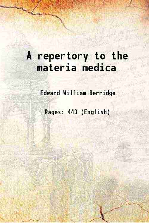 A repertory to the materia medica 1869