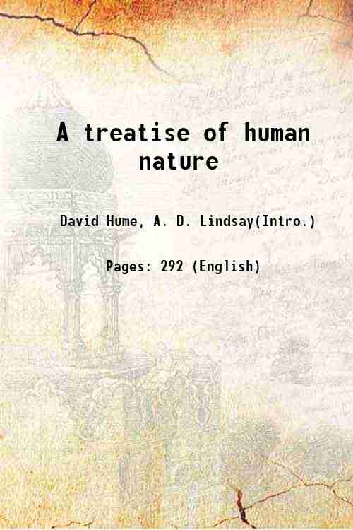 A treatise of human nature Volume 1 1911