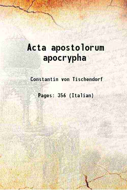 Acta apostolorum apocrypha 1851