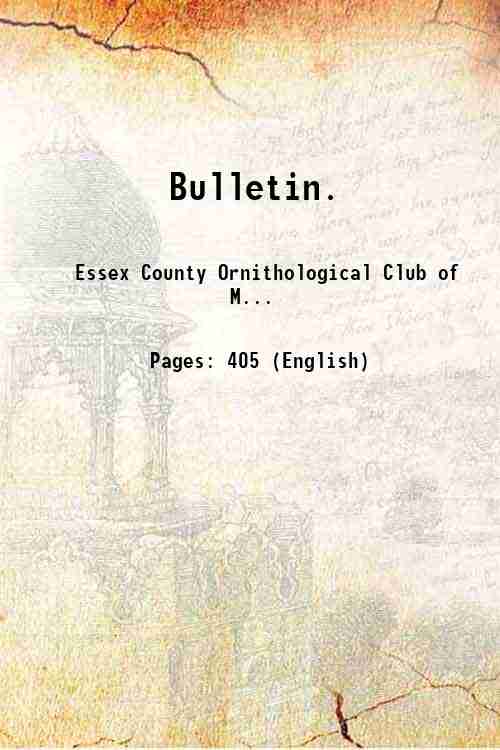 Bulletin. Volume 1-6 1919-1924