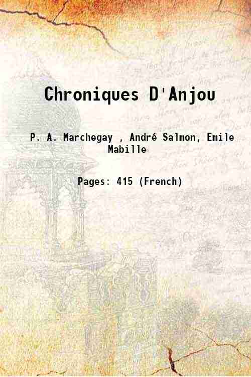Chroniques D'Anjou 1856