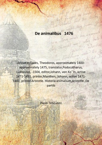 De animalibus 1476