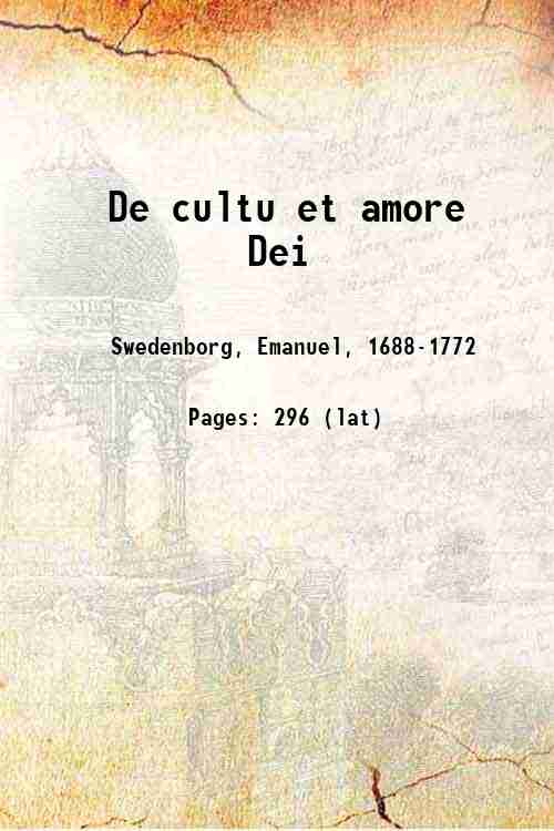 De cultu et amore Dei 1883