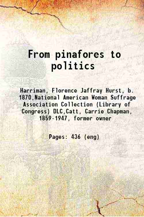 From pinafores to politics 1923