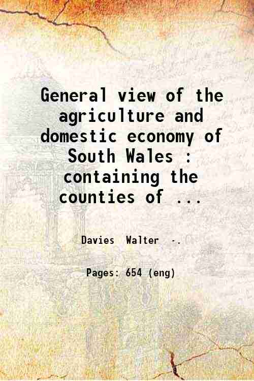 General view of the agriculture and domestic economy of South …