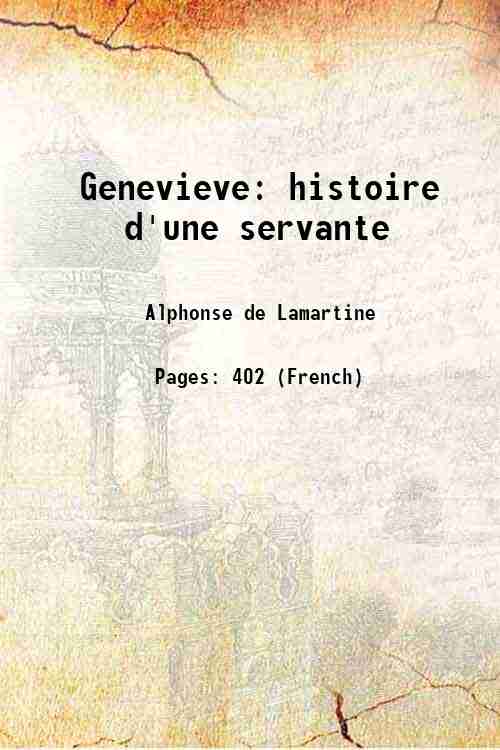 Genevieve: histoire d'une servante 1851
