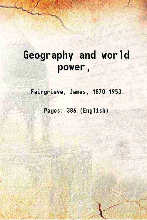 Geography and world power, 1941