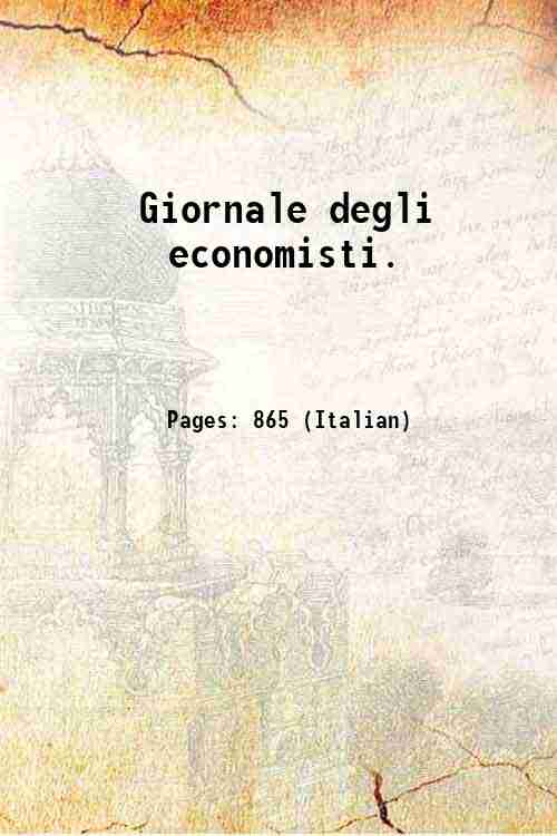 Giornale degli economisti. Volume 10 (Jan.-June 1895) 1895