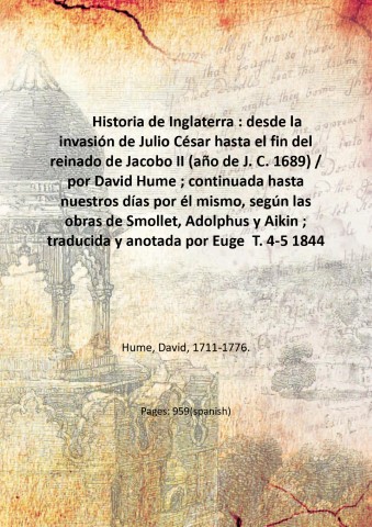 Historia de Inglaterra : desde la invasiÛn de Julio CÈsar …