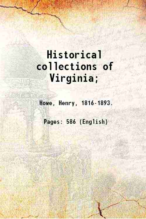 Historical collections of Virginia; 1852