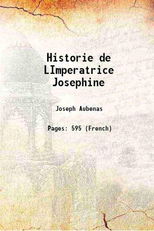 Historie de LImperatrice Josephine 1859
