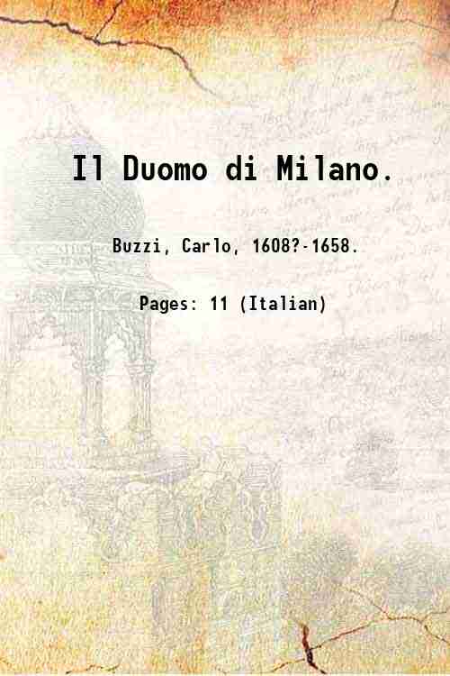 Il Duomo di Milano. 1651