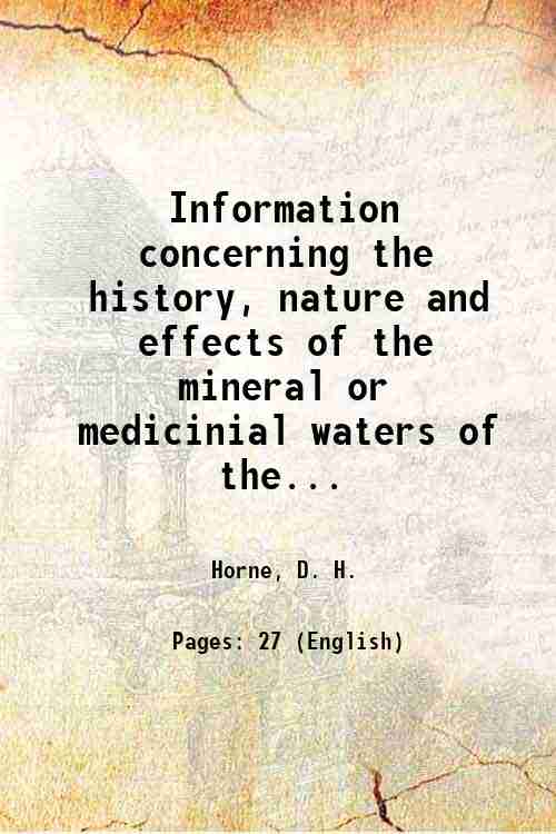 Information concerning the history, nature and effects of the mineral …