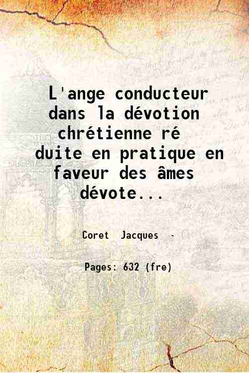 L'ange conducteur dans la dÈvotion chrÈtienne rÈ duite en pratique …