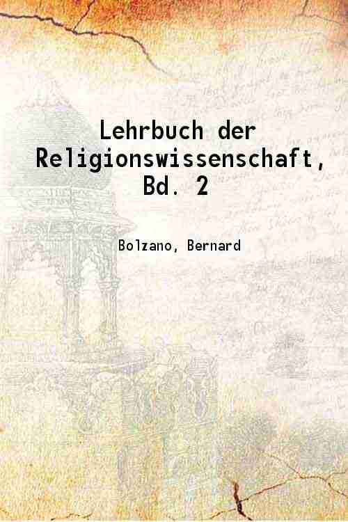 Lehrbuch der Religionswissenschaft, Bd. 2 Volume 2 1834