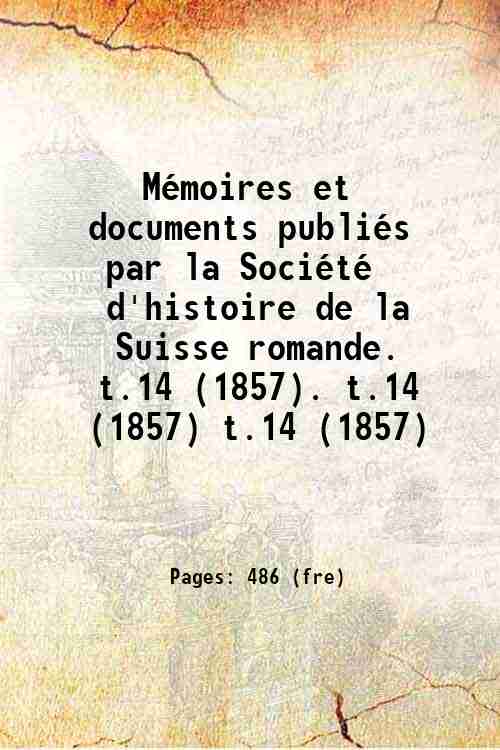 MÈmoires et documents publiÈs par la SociÈtÈ d'histoire de la …
