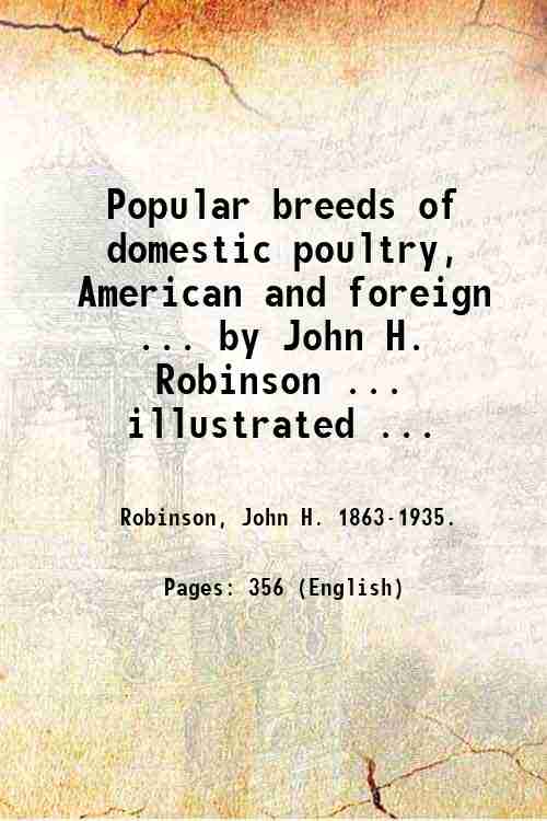 Popular breeds of domestic poultry, American and foreign . by …
