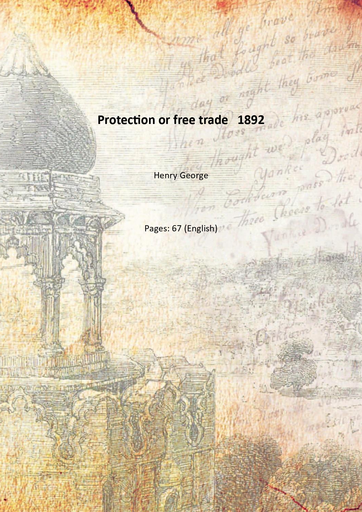 Protection or free trade 1892