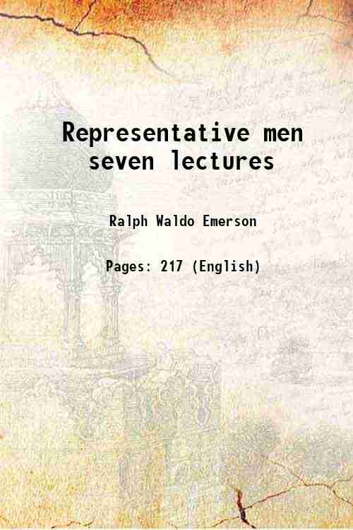 Representative men seven lectures 1849