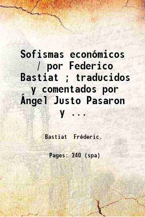 Sofismas econÛmicos 1847