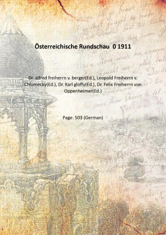 ÷sterreichische Rundschau Volume 26 (Jan.-Marz) 1911