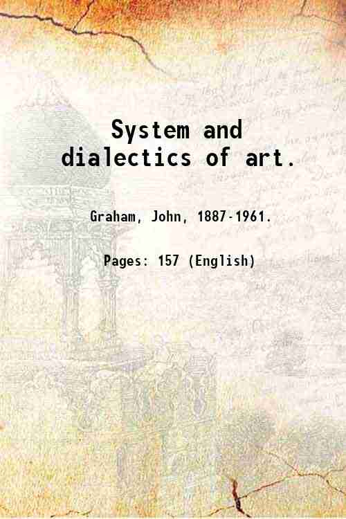 System and dialectics of art. 1937