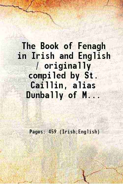 The Book of Fenagh in Irish and English / originally …