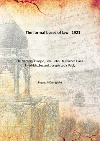 The formal bases of law 1921