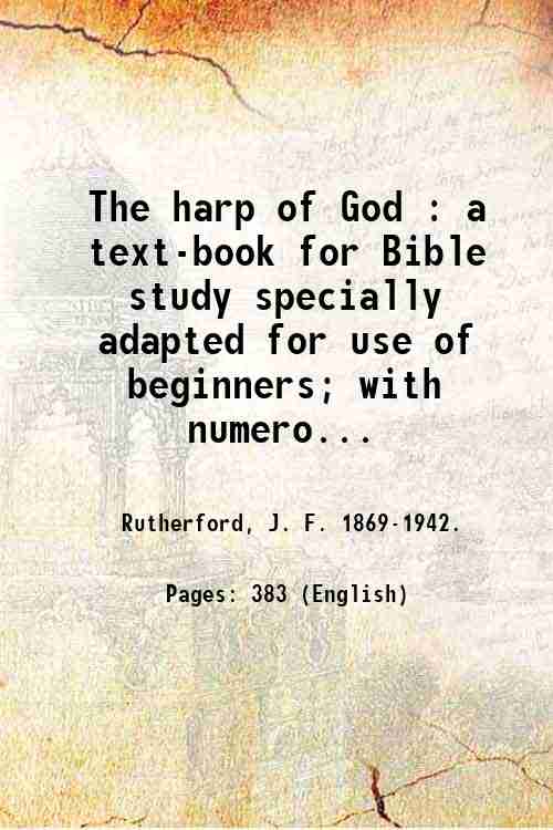 The harp of God : a text-book for Bible study …
