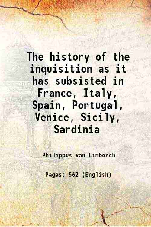 The history of the inquisition 1816
