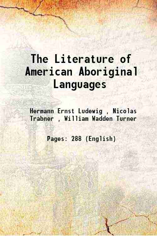 The Literature of American Aboriginal Languages 1858