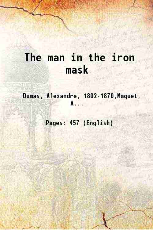 The man in the iron mask 1900