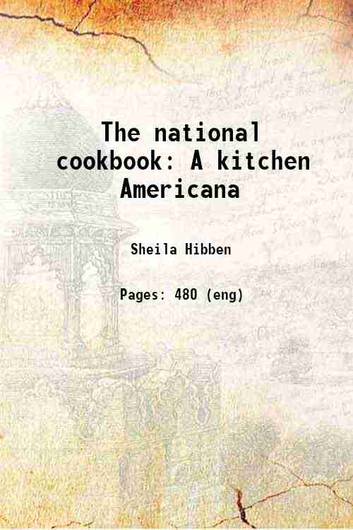 The national cookbook A kitchen Americana 1932