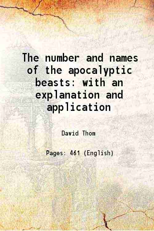 The number and names of the apocalyptic beasts with an …