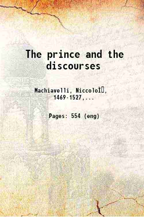 The prince and the discourses 1900