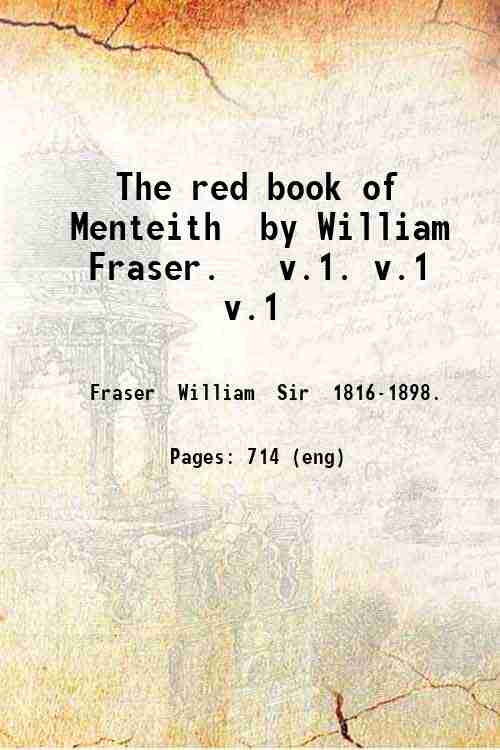 The red book of Menteith Volume 1 1880